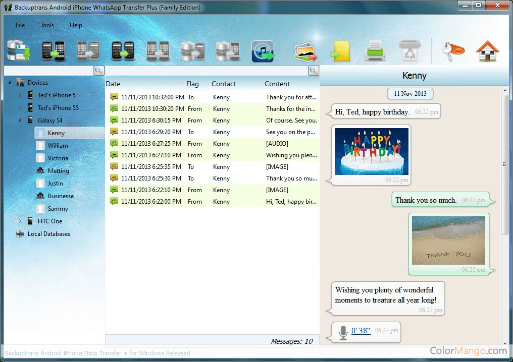 Backuptrans Android iPhone WhatsApp Transfer + Screenshot