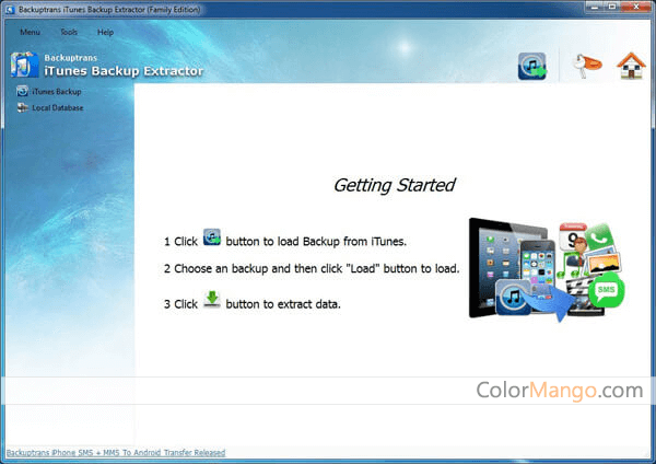 Backuptrans iTunes Backup Extractor Screenshot