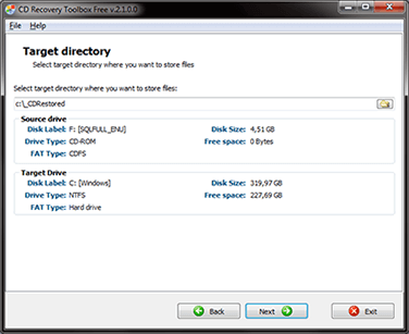 CD Recovery Toolbox Free Screenshot