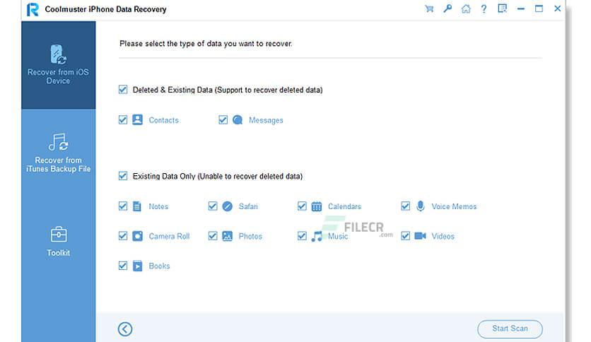 Coolmuster iPhone Data Recovery Screenshot