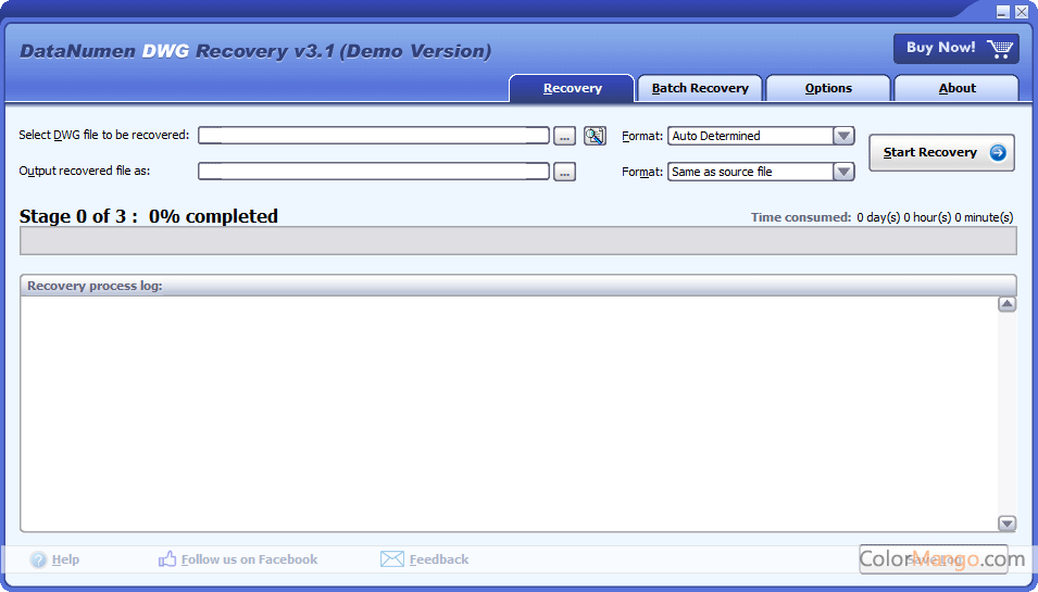 DataNumen DWG Recovery Screenshot