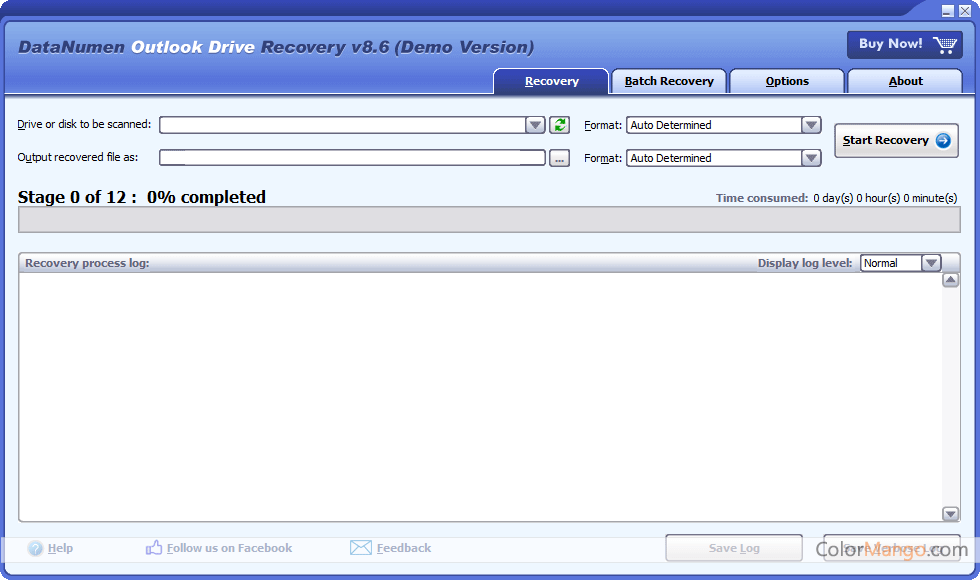 DataNumen Outlook Drive Recovery Screenshot