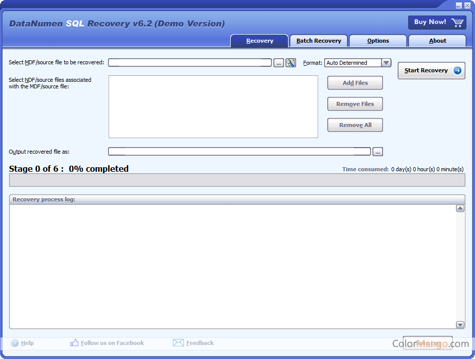 DataNumen SQL Recovery Screenshot