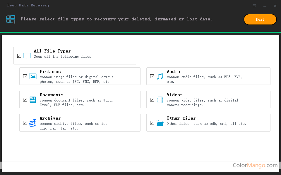 Deep Data Recovery Screenshot