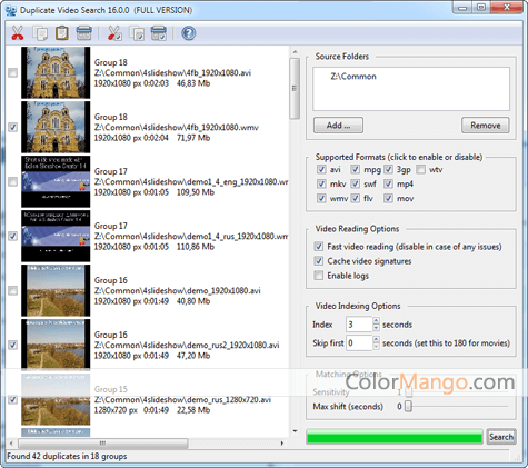 Duplicate Video Search Discount Coupon Screenshot