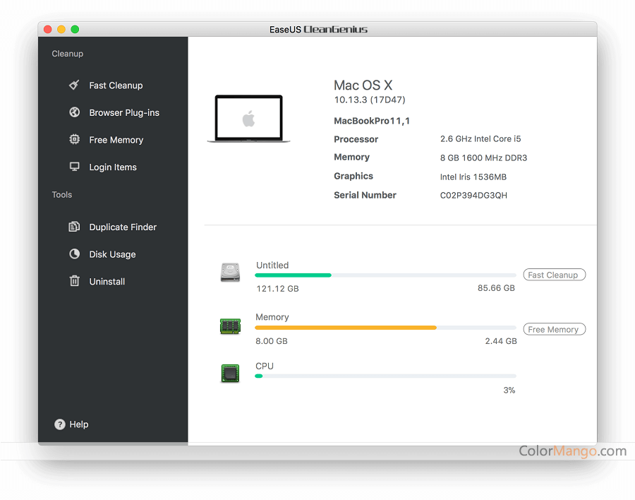 EaseUS CleanGenius For Mac Screenshot