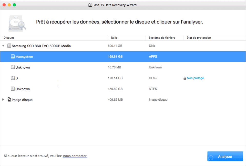 EaseUS Data Recovery Wizard for Mac Screenshot