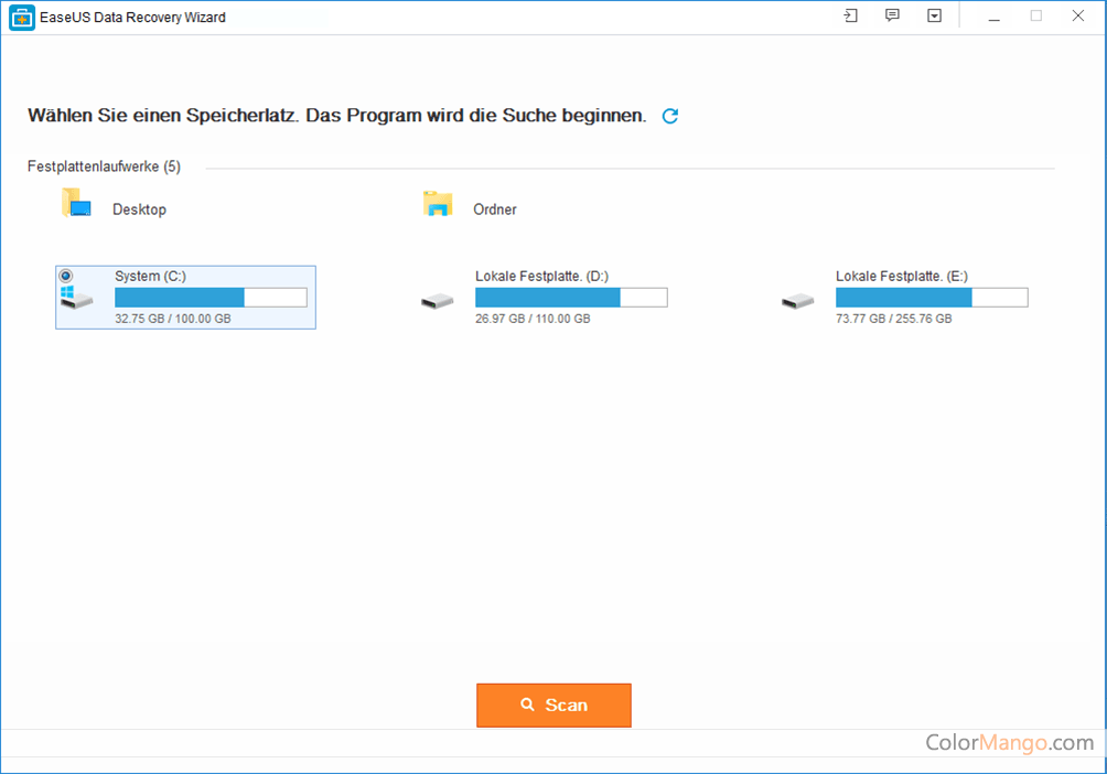 EaseUS Data Recovery Wizard Professional Screenshot