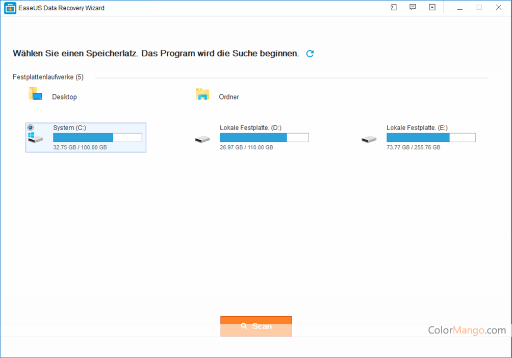 EaseUS Data Recovery Wizard Technician Screenshot