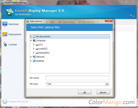 EaseUS Deploy Manager Screenshot
