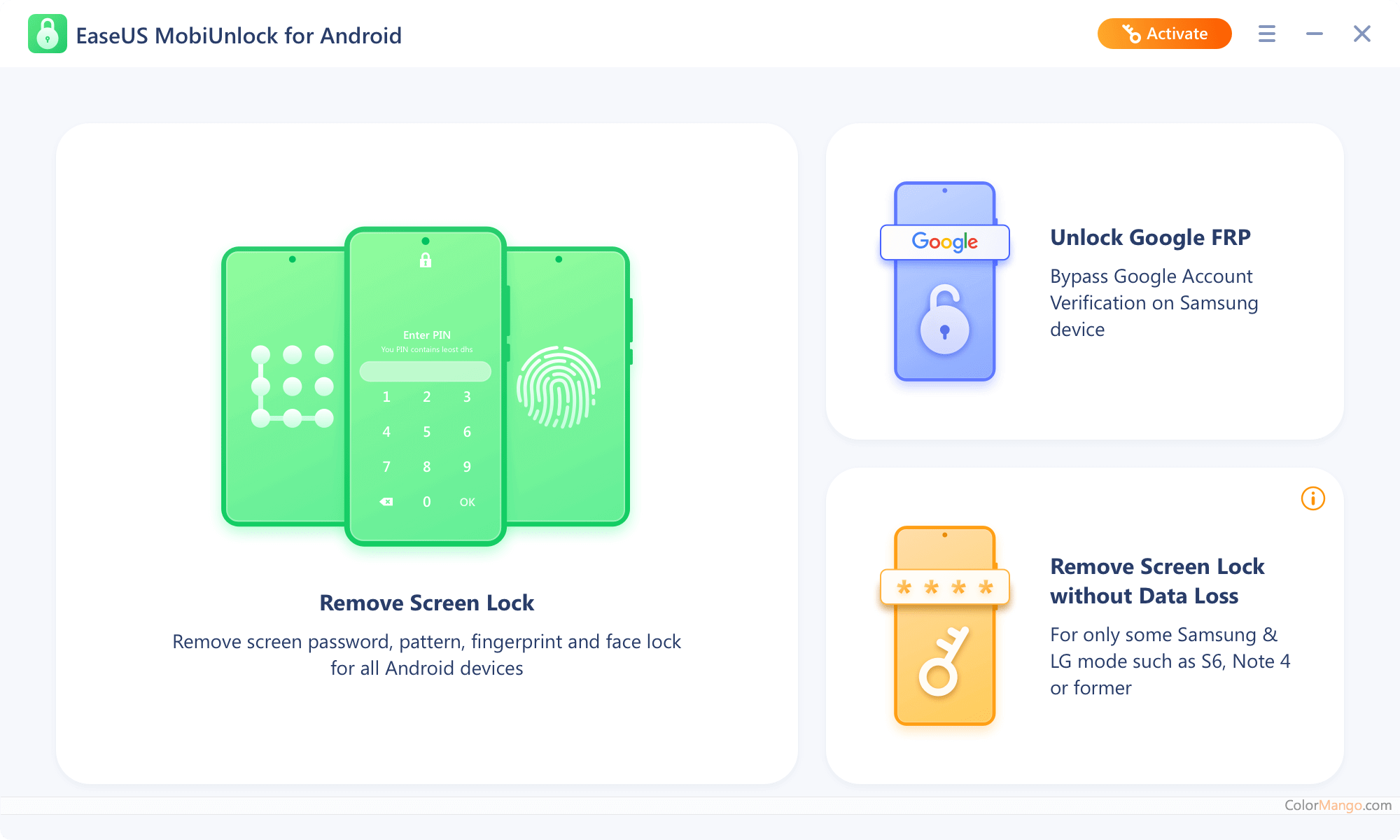 EaseUS MobiUnlock for Android Screenshot