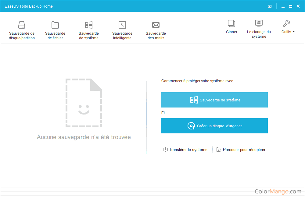 EaseUS Todo Backup Home Screenshot