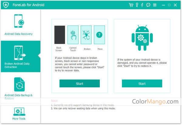 FoneLab Broken Android Data Extraction Screenshot