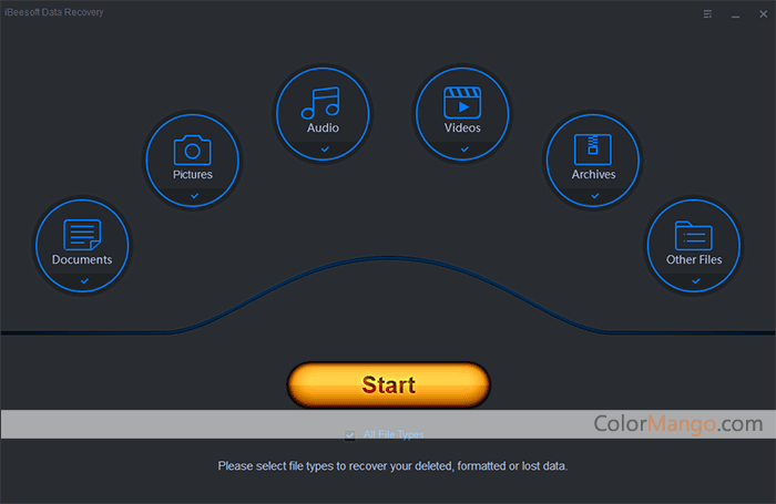 iBeesoft Data Recovery Screenshot