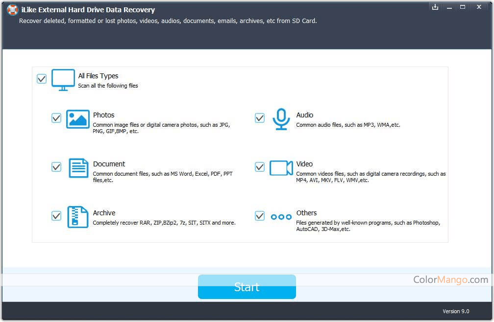 iLike External Hard Drive Data Recovery Screenshot