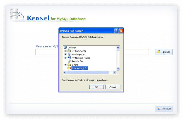 Kernel for MySQL Database Screenshot