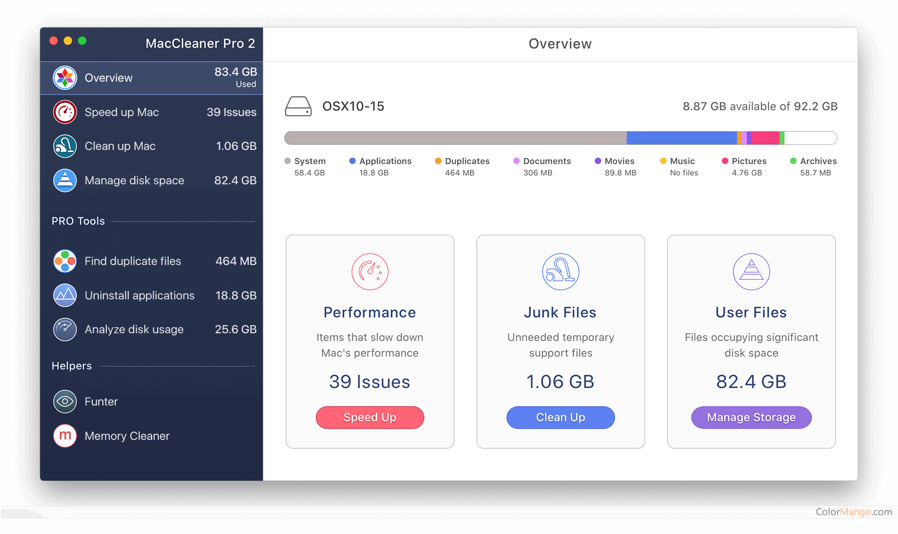 MacCleaner PRO Screenshot