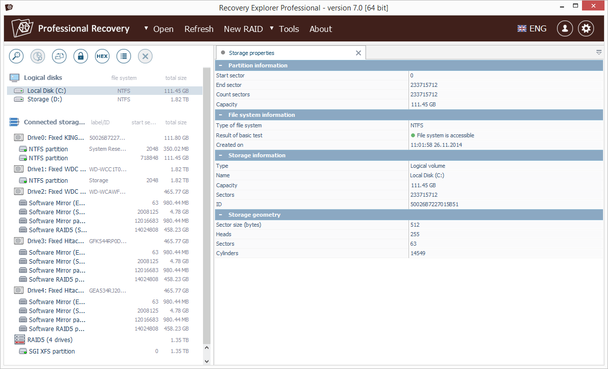 Recovery Explorer Professional Screenshot