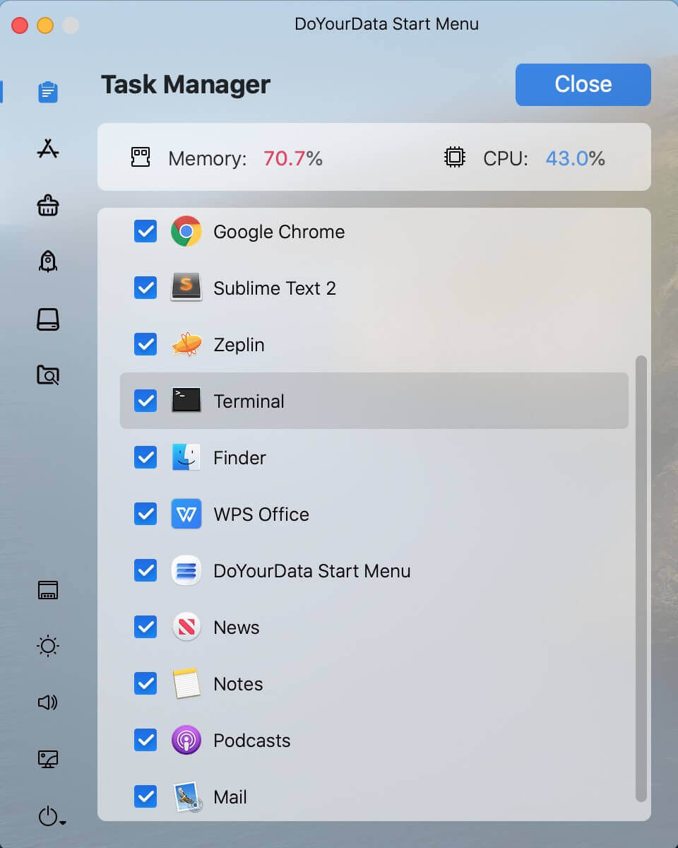 Start Menu for Mac Screenshot