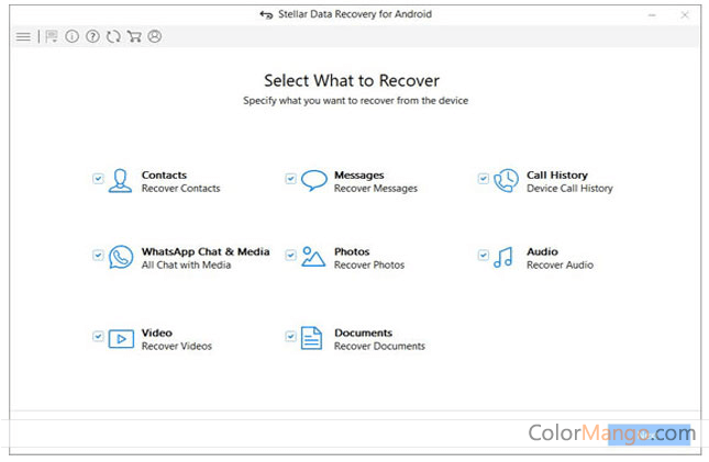 Stellar Data Recovery for Android Screenshot