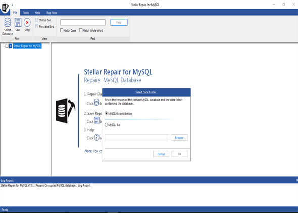 Stellar Repair for MySQL Screenshot
