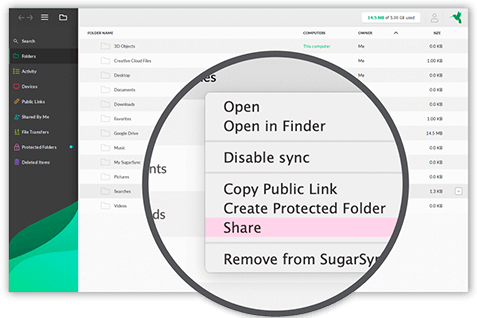 SugarSync Screenshot
