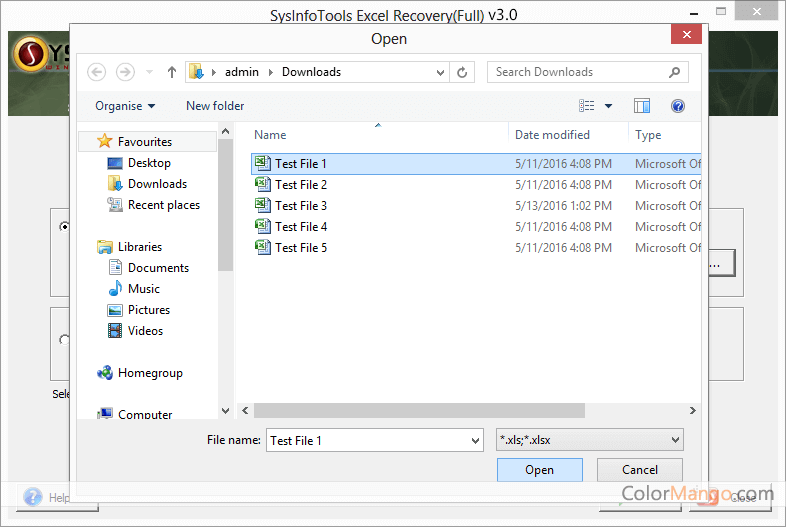Sysinfo Excel Recovery Screenshot