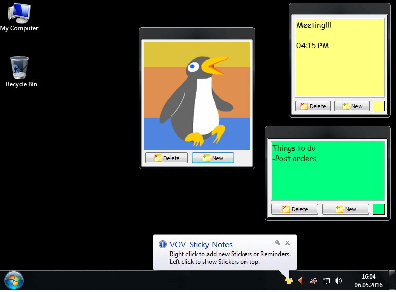 Vov Sticky Notes Screenshot