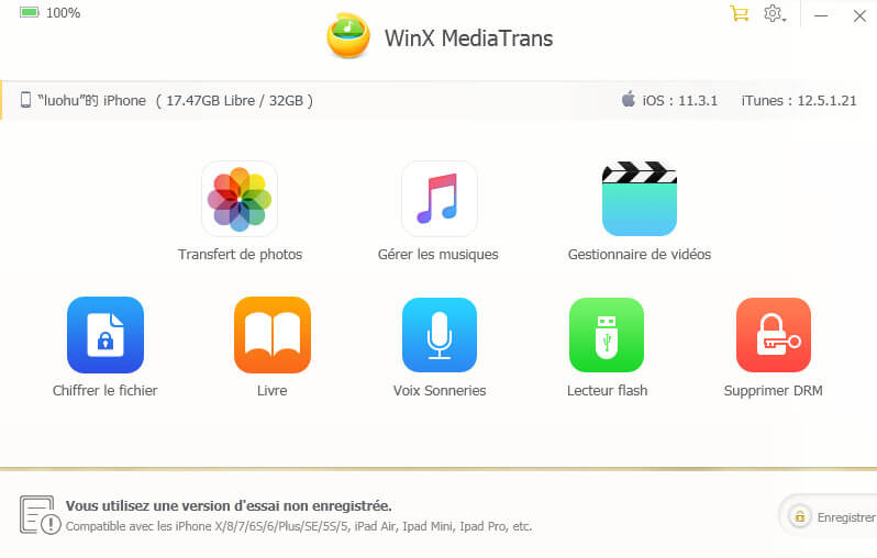 WinX MediaTrans Screenshot