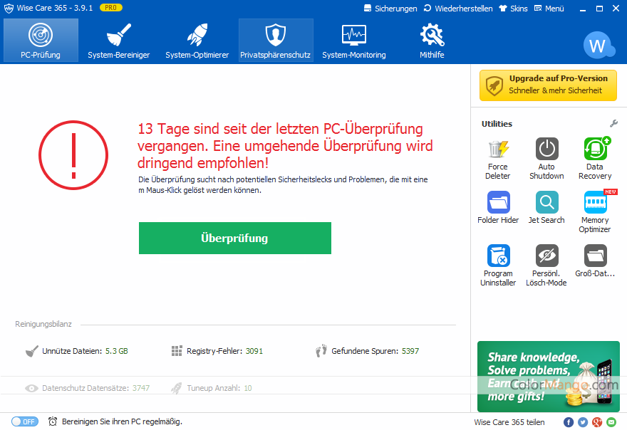Wise Care 365 Pro Screenshot