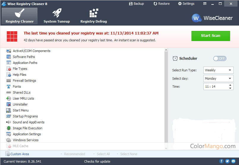 Wise Registry Cleaner Pro Screenshot