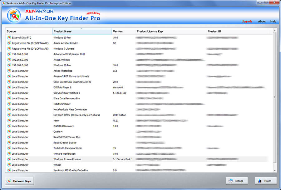 XenArmor All-In-One Key Finder Pro Screenshot