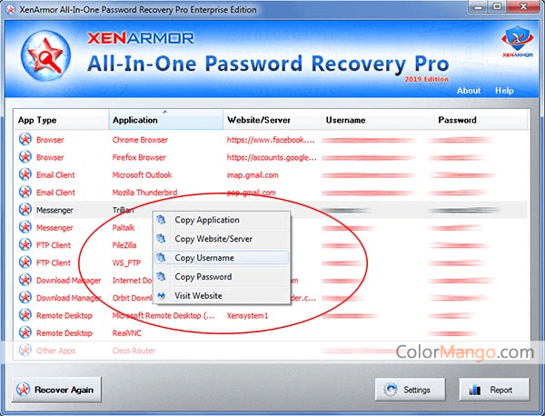 XenArmor All-In-One Password Recovery Pro Screenshot